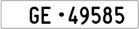 Truck License Plate